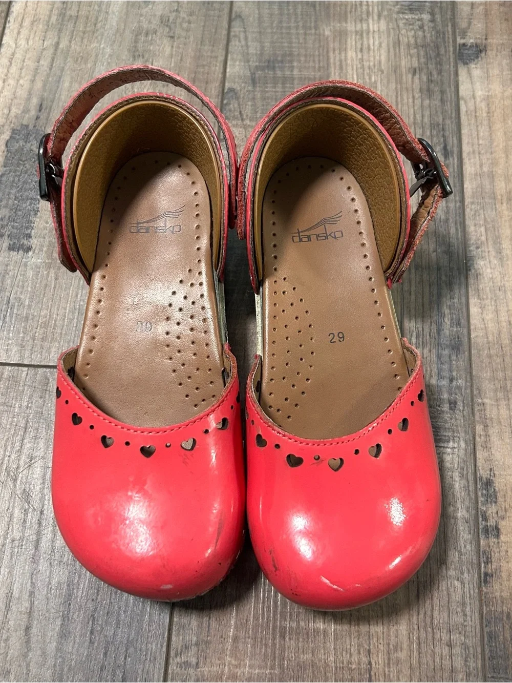 Dansko Clogs Pink Patent Leather Summer Kawaii Dress Shoes kids sz 29 US sz 11.5